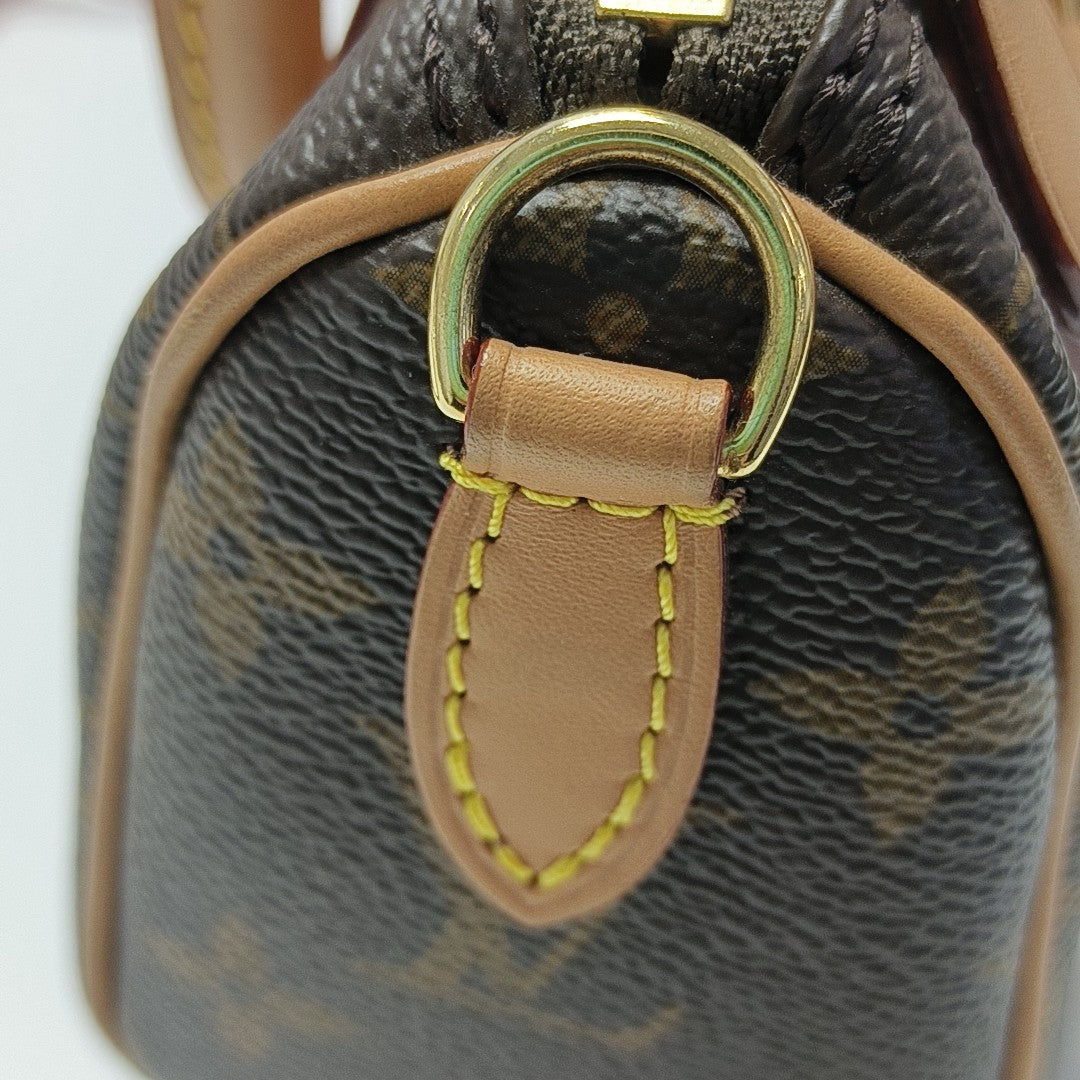 SPEEDY Nano Monogram Coated Canvas Brown