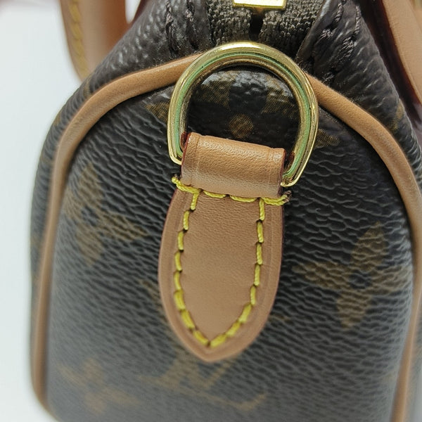 SPEEDY Nano Monogram Coated Canvas Brown