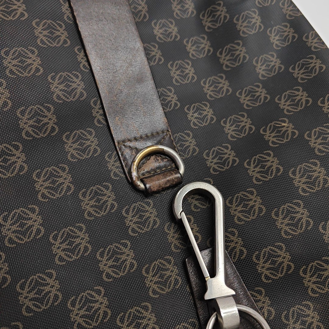 Coated Canvas Shoulder Bag Black