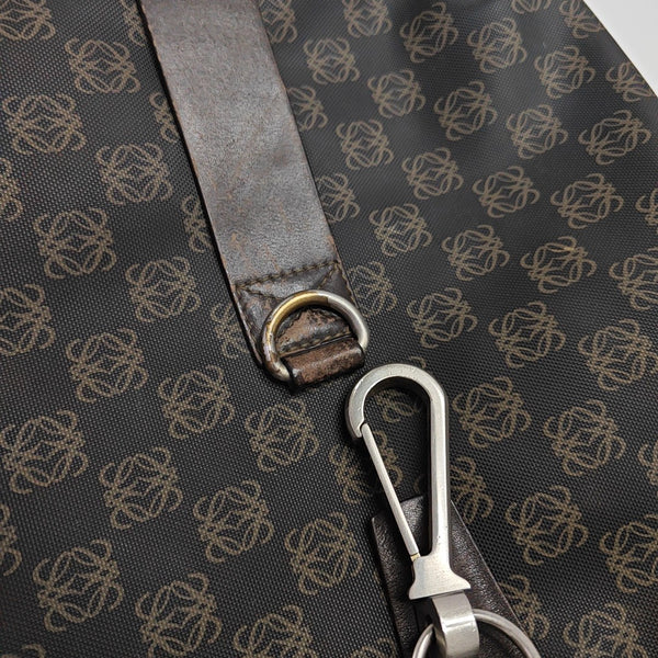 Coated Canvas Shoulder Bag Black