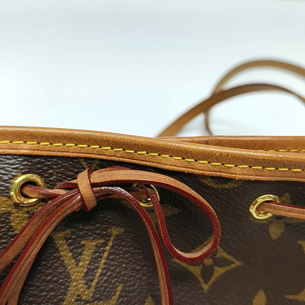 Authenticated pre-owned  NÉONOÉ Nano Monogram Coated Canvas Brown - Bucket Bag at Looply
