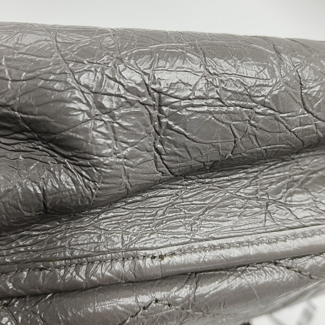 NIKI Medium Chevron Calfskin Gray