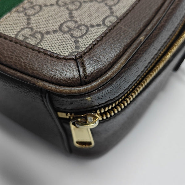 Ophidia Mini Monogram Coated Canvas Beige