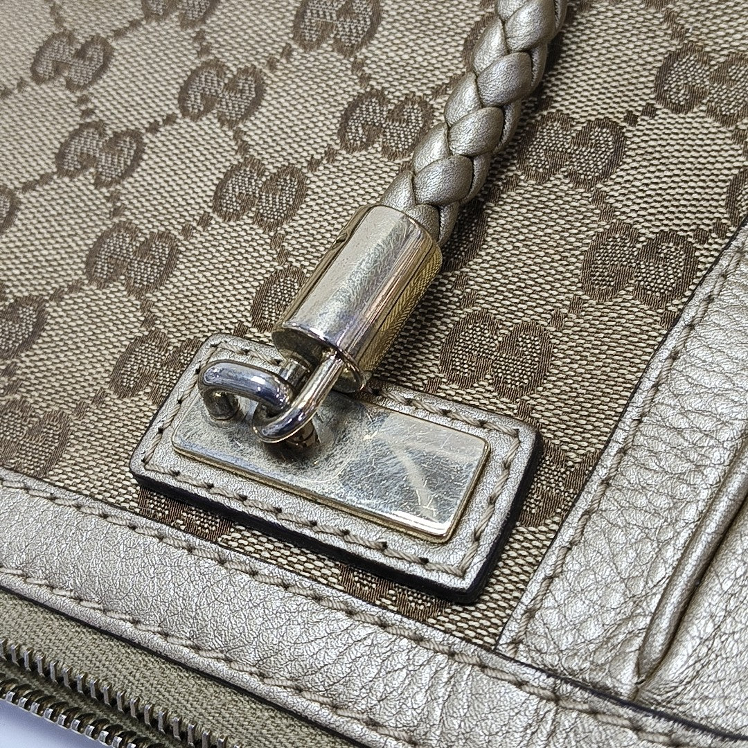 Monogram Canvas Tote Bag Beige