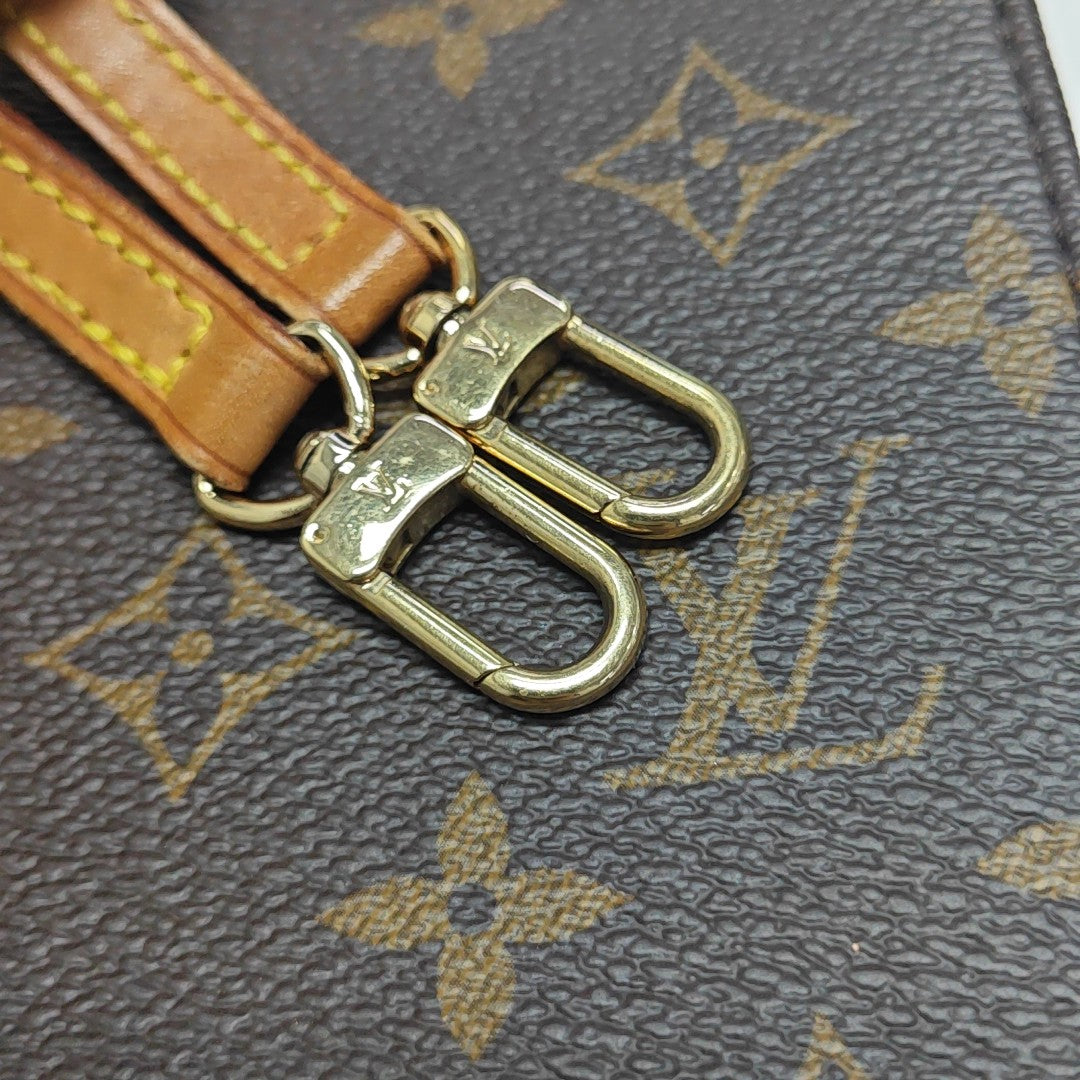 SAC PLAT Mini Monogram Coated Canvas Brown