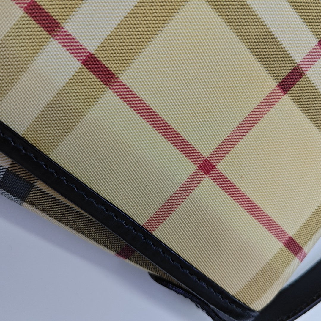Coated Canvas Shoulder Bag Brown