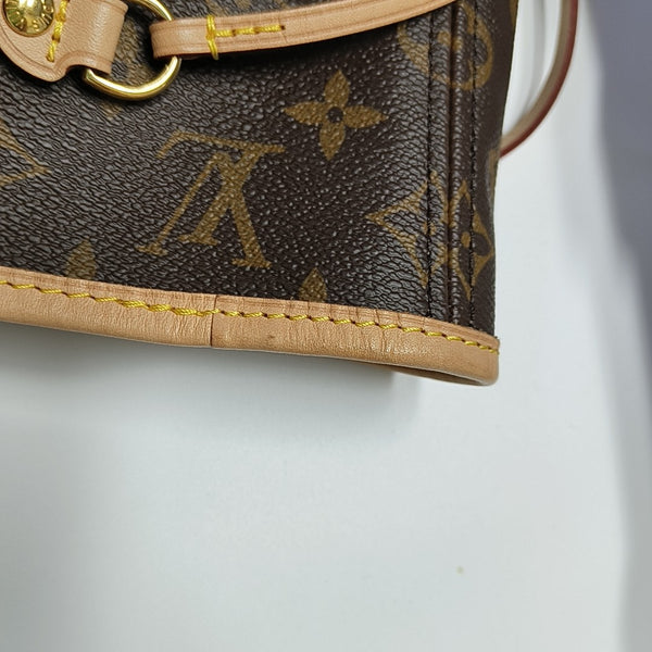 NEVERFULL MM Monogram Coated Canvas Brown