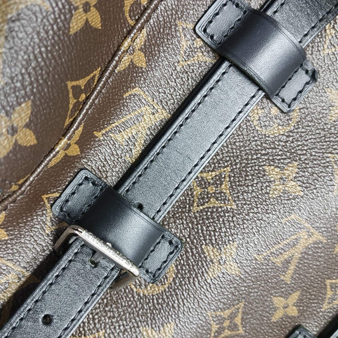 CHRISTOPHER PM Monogram Coated Canvas Brown