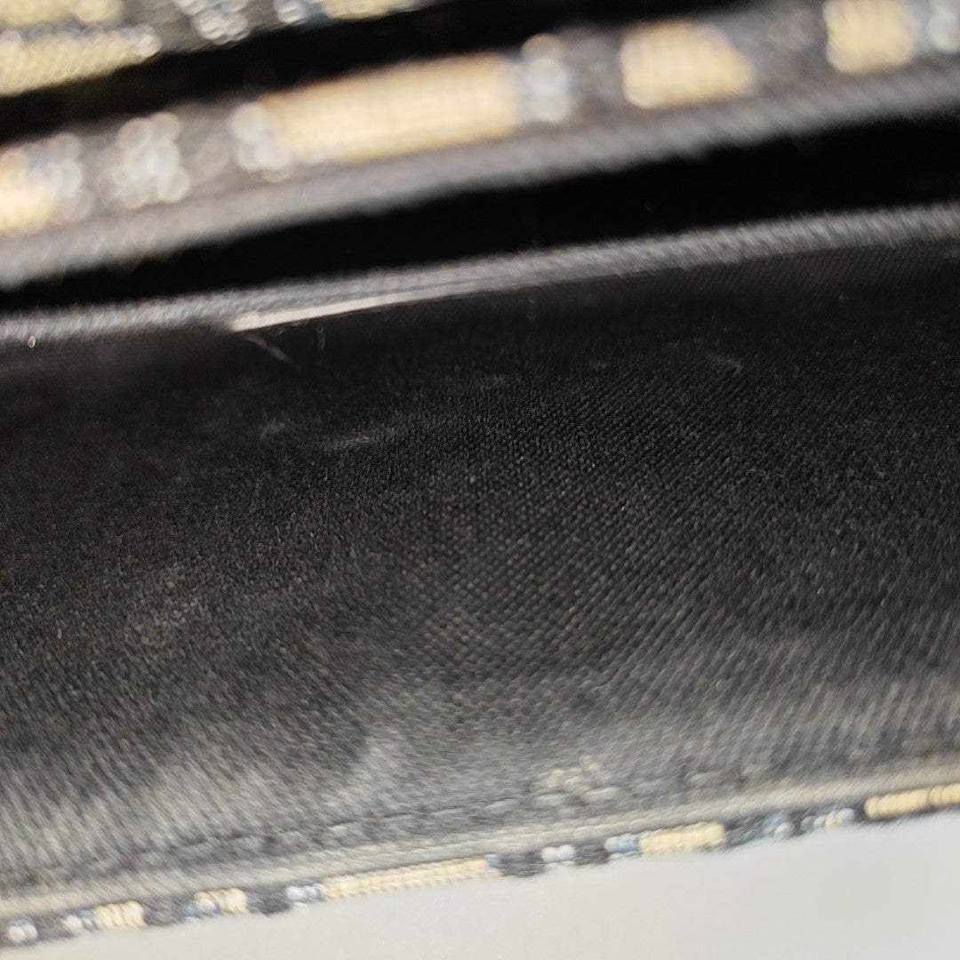 30 Montaigne Mini Oblique Canvas Blue