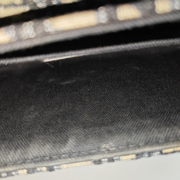30 Montaigne Mini Oblique Canvas Blue