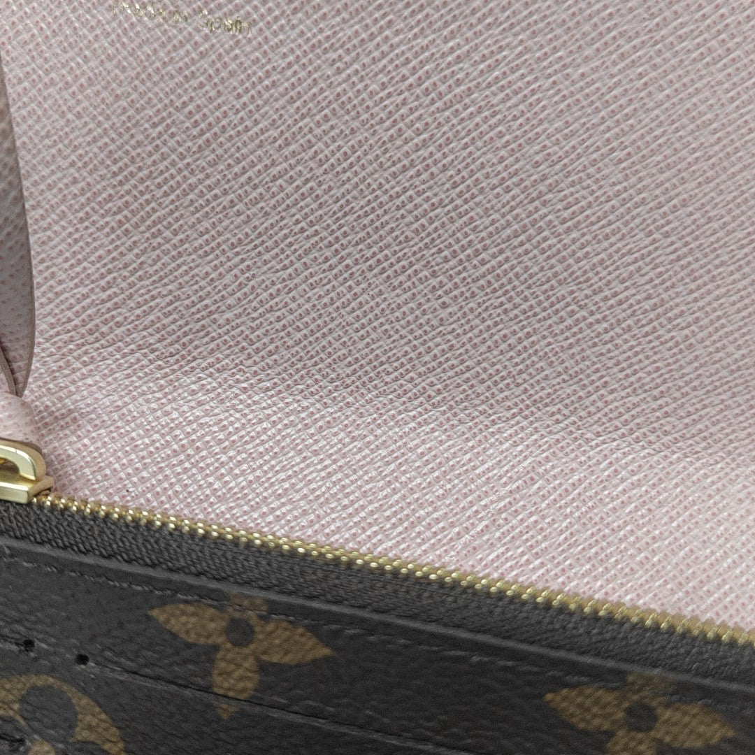 EMILIE Monogram Coated Canvas Brown Wallet