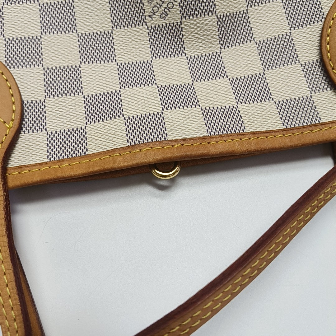 NEVERFULL MM Damier Azur Coated Canvas Beige