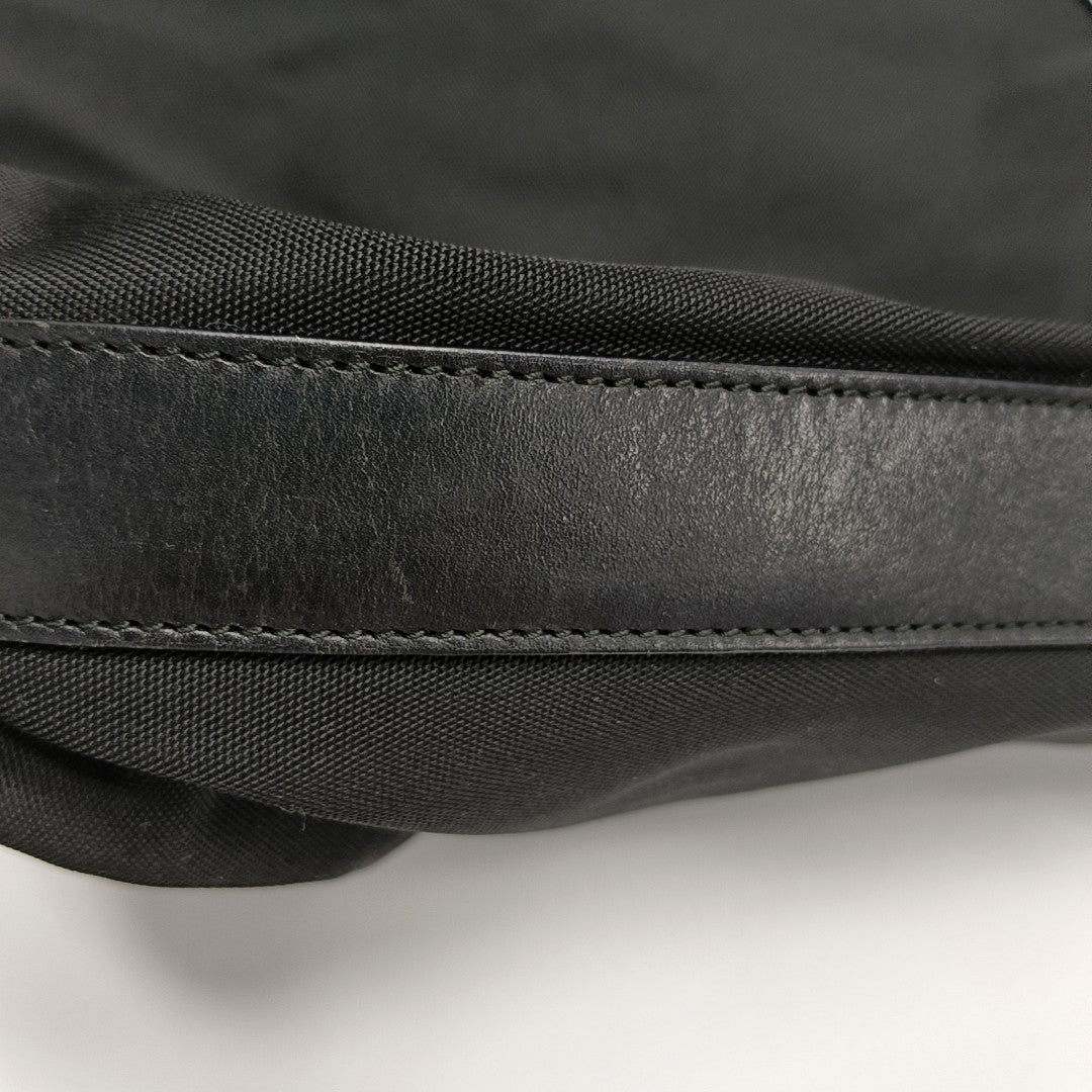 Nylon Top Handle Bag Black