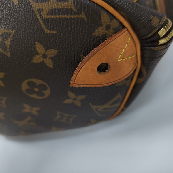 SPEEDY 30 Monogram Coated Canvas Brown