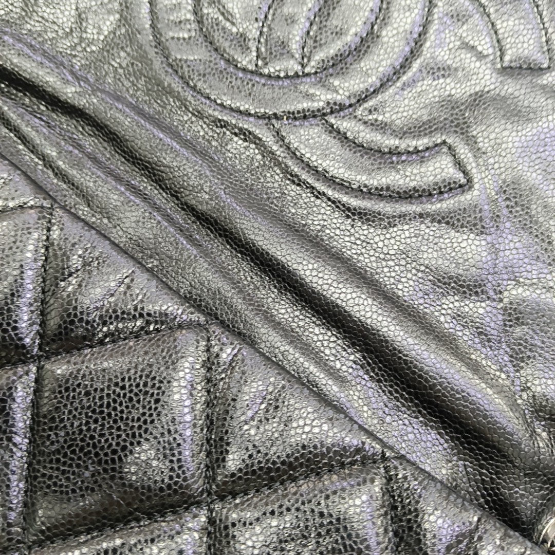 Quilted Grained Calfskin Black
