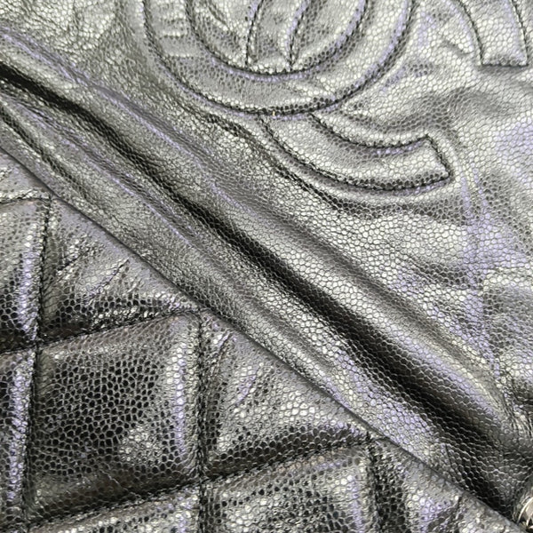 Quilted Grained Calfskin Black