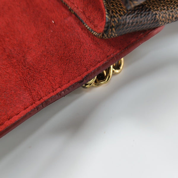 CAÏSSA Damier Ebene Coated Canvas Brown