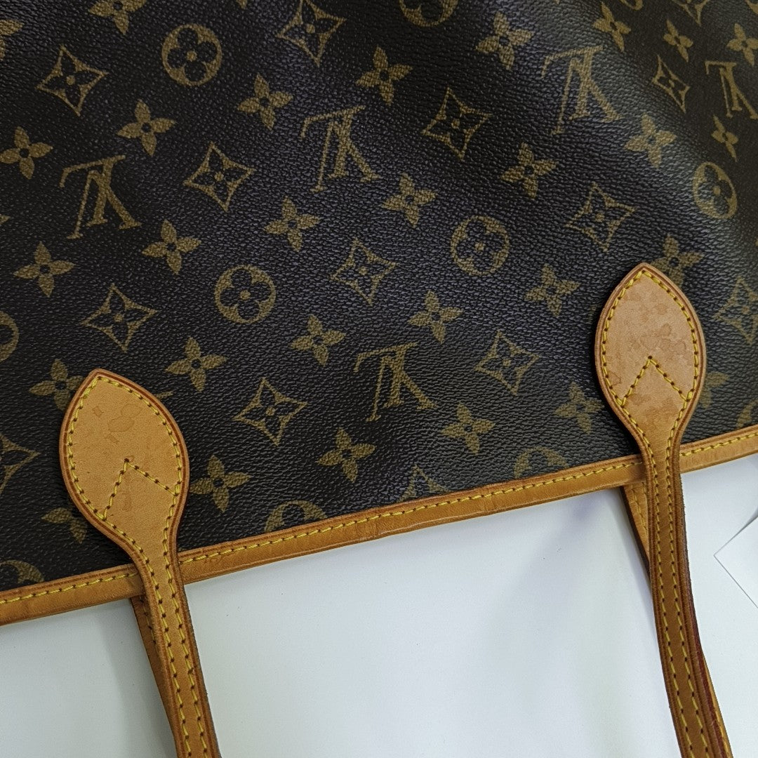 NEVERFULL GM Monogram Coated Canvas Brown