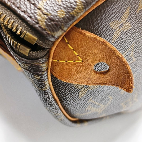 Authenticated pre-owned  SPEEDY 25 Monogram Coated Canvas Brown - Top Handle Bag at Looply