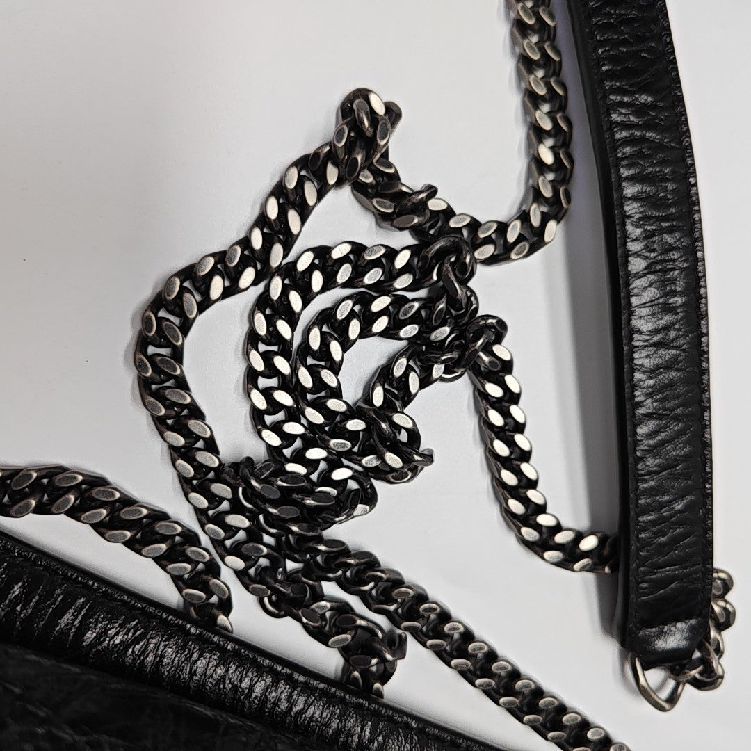 NIKI Small Chevron Calfskin Black