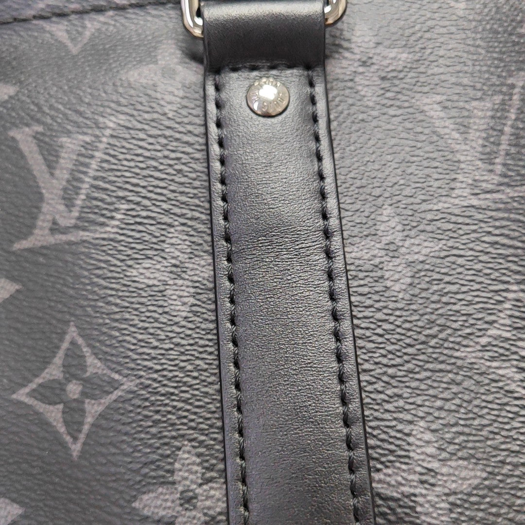 KEEPALL 25 Monogram Coated Canvas Black