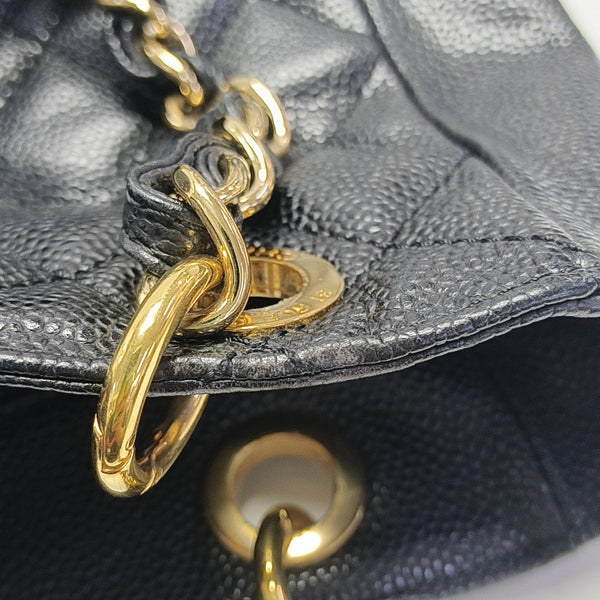CHANEL PST Quilted Grained Calfskin Black