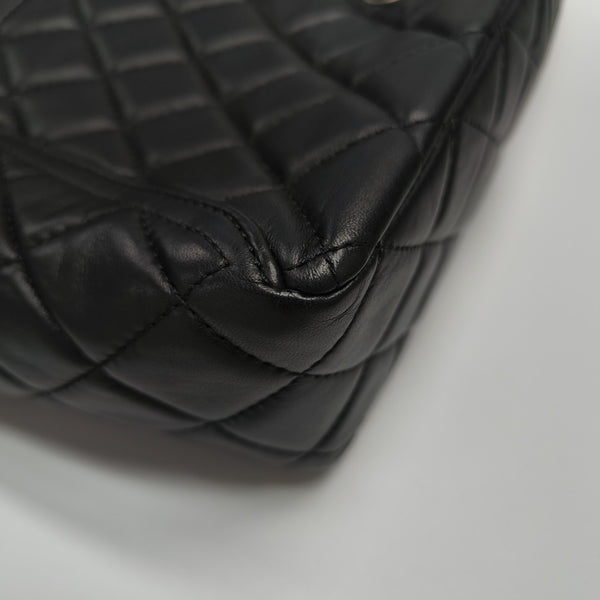 Quilted Calfskin Shoulder Bag Black