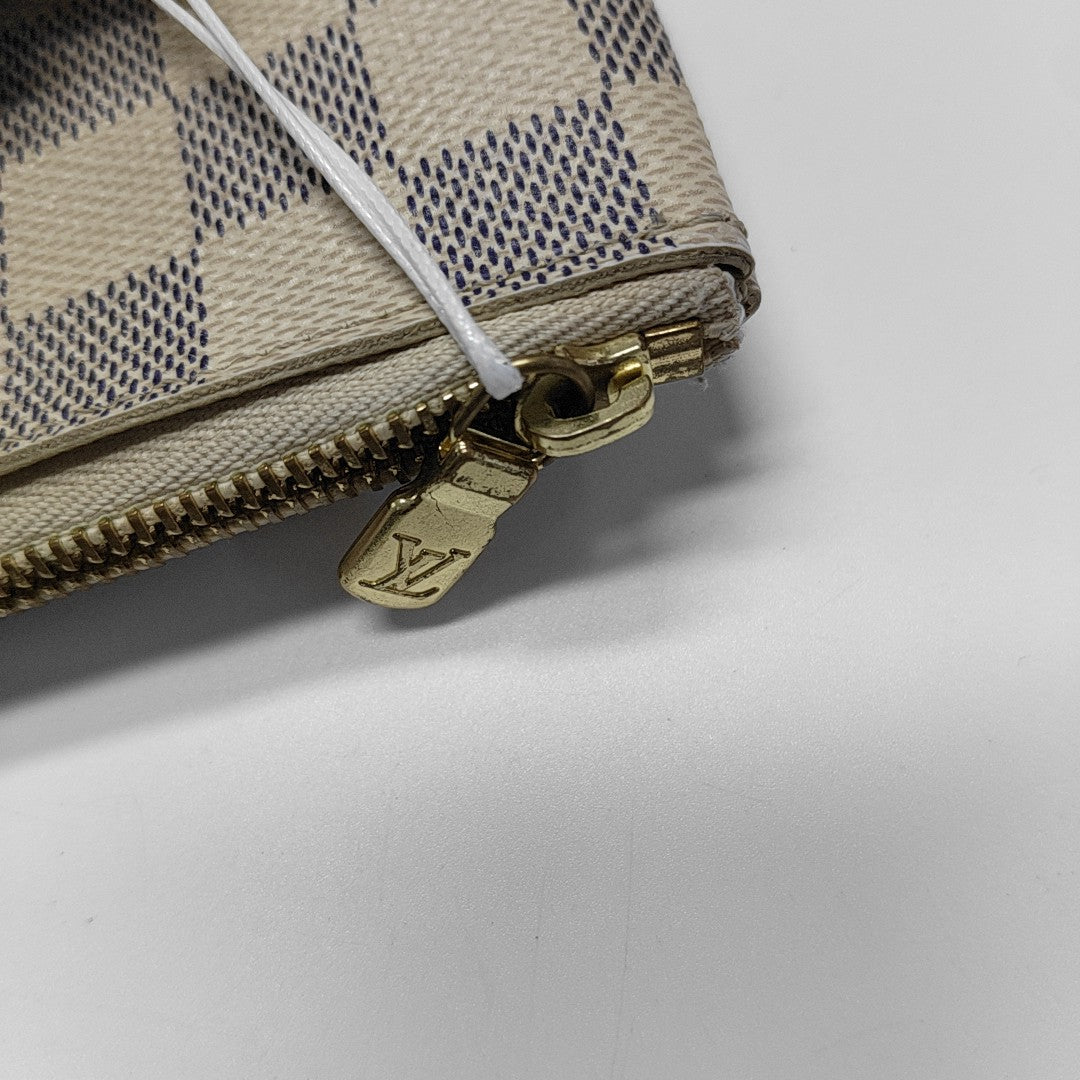 Damier Azur Coated Canvas Key Pouch White