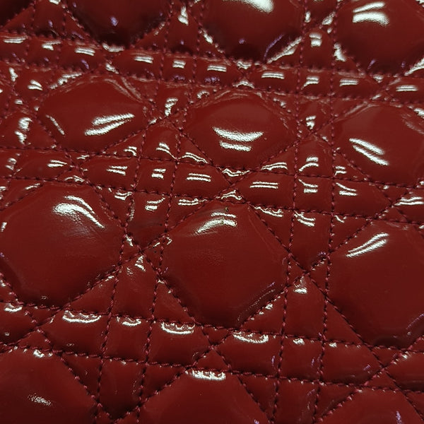 Dior Soft Large Cannage Patent Leather Red