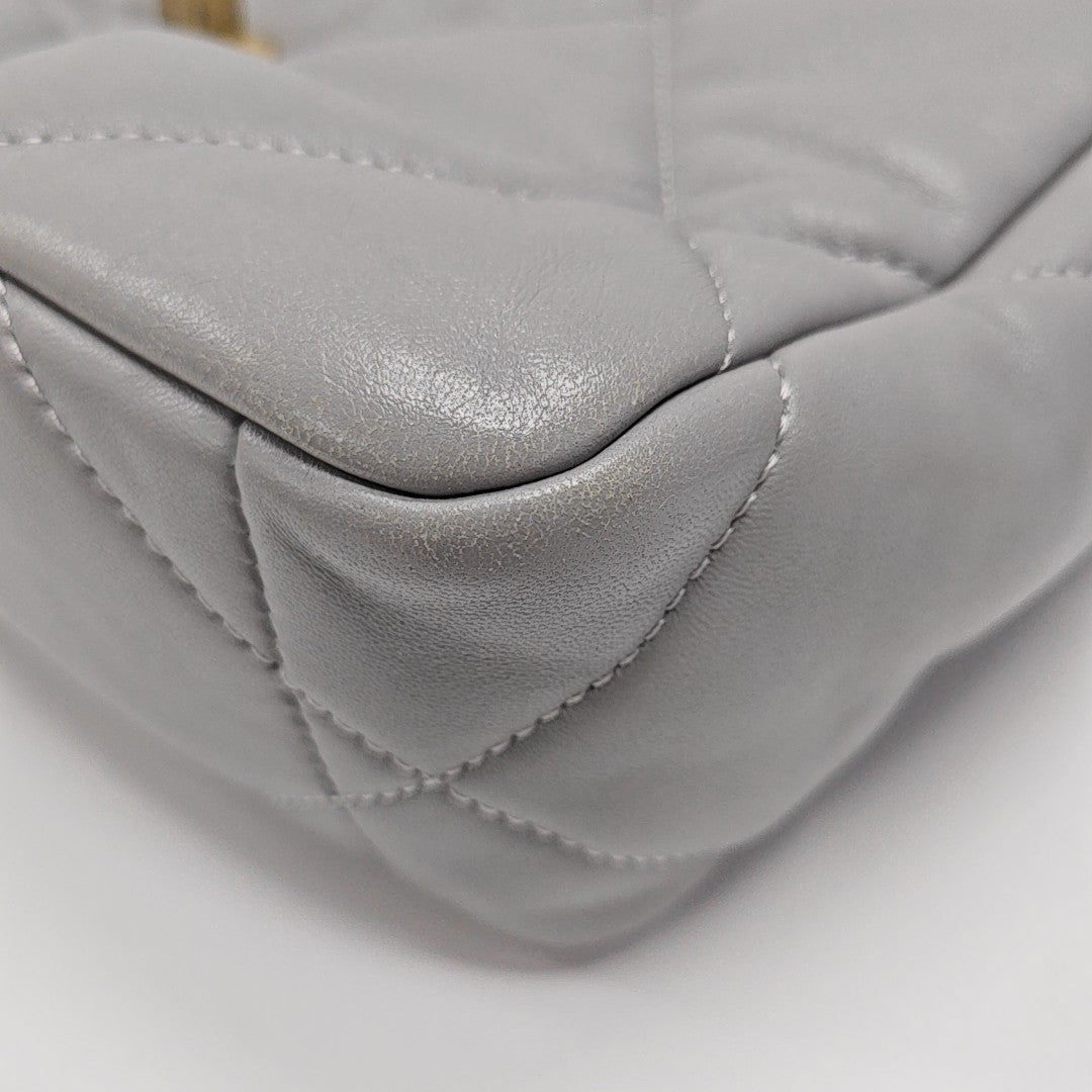 CHANEL 19 Small Quilted Lambskin Gray