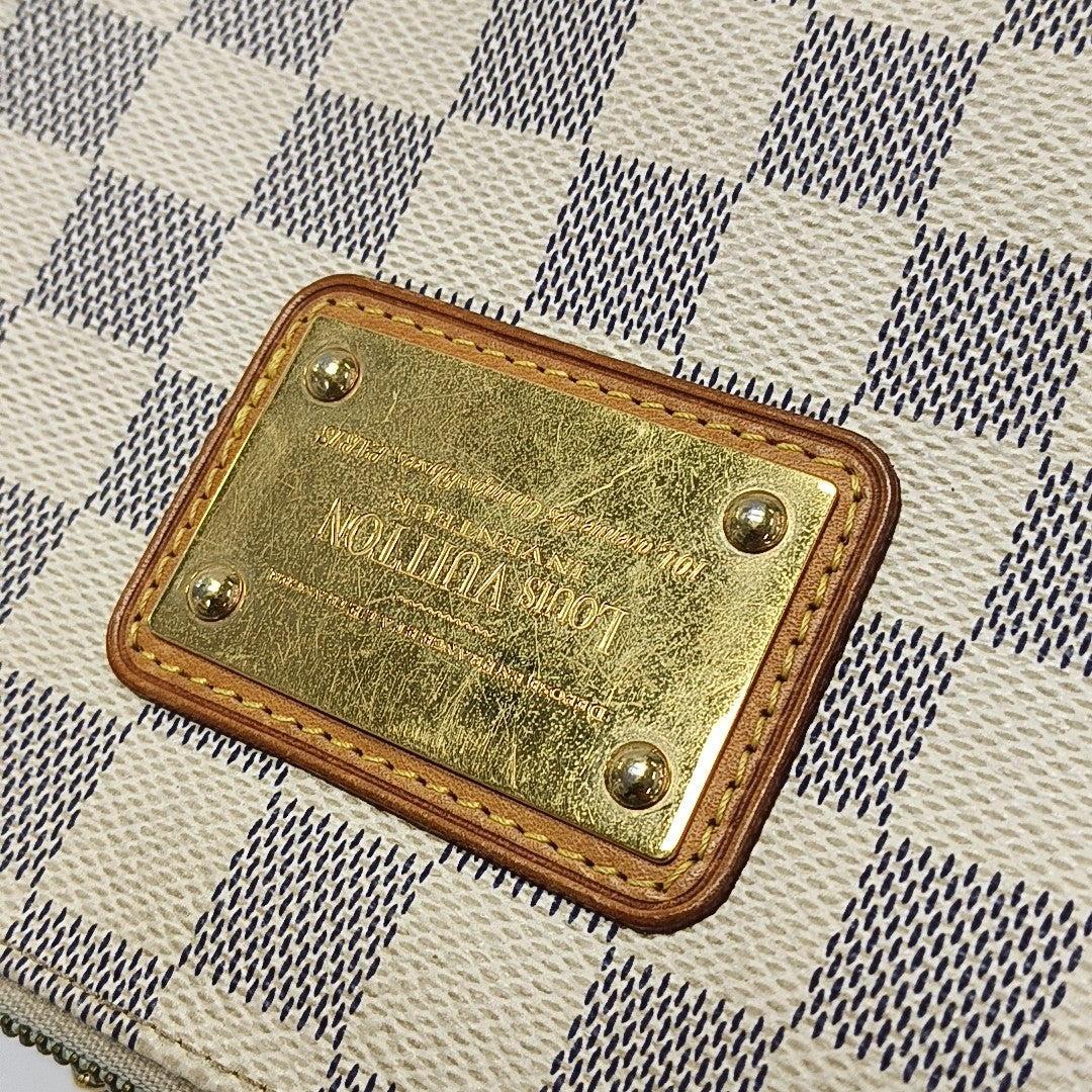 EVA Damier Azur Coated Canvas White