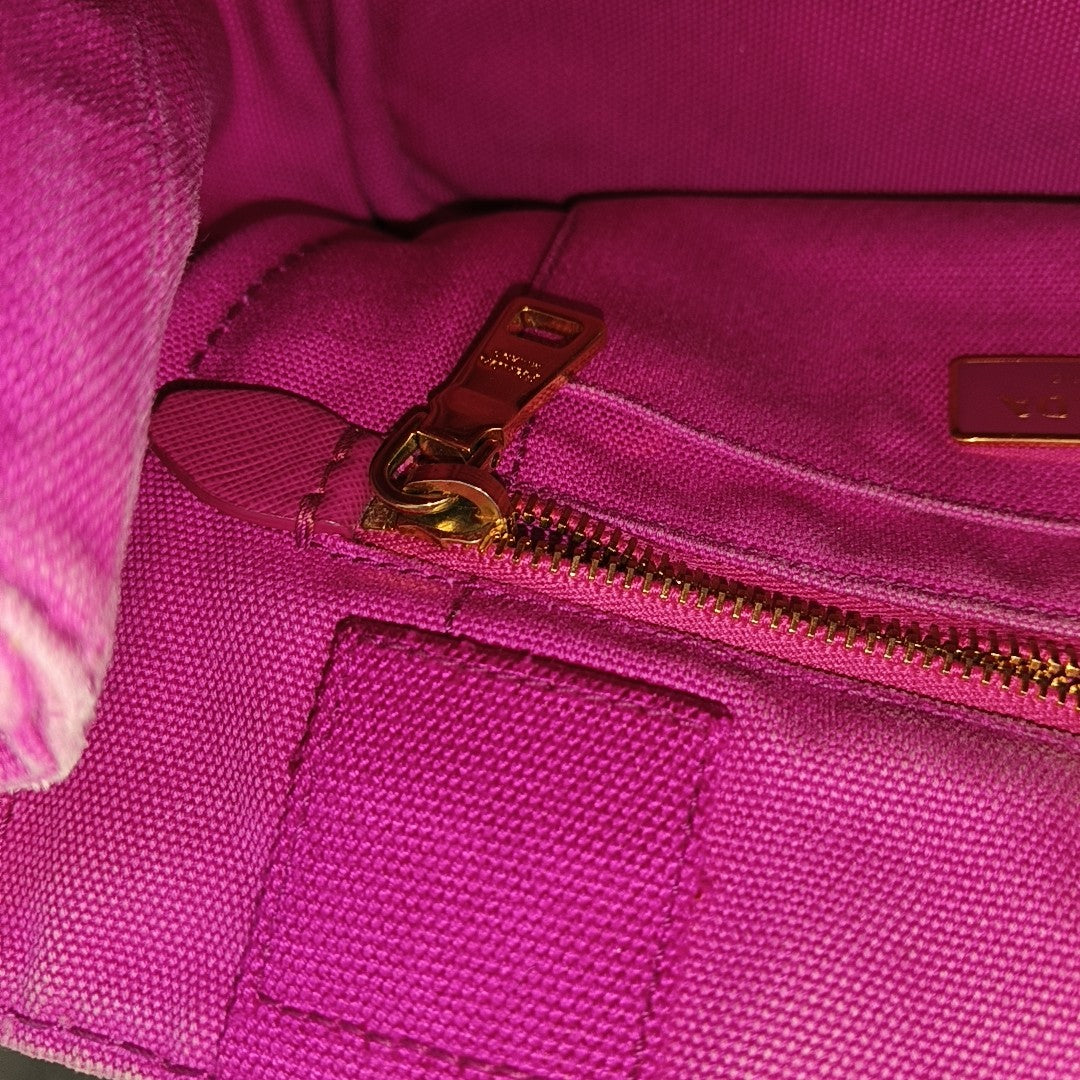 Denim Quilted Canvas Red