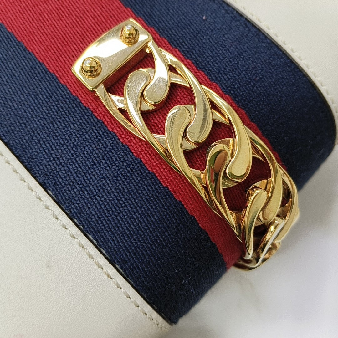 Sylvie Mini Calfskin White