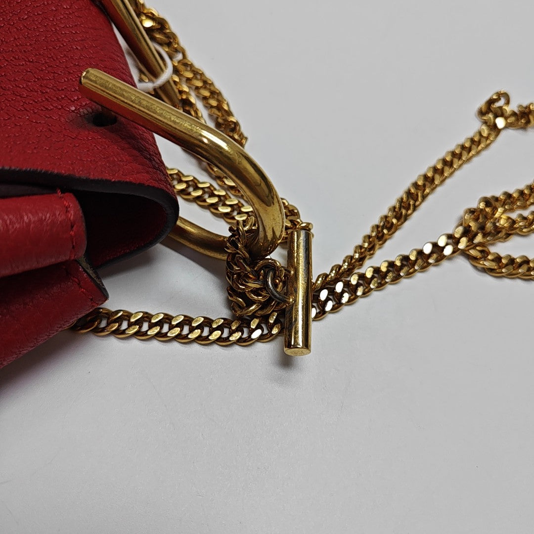 Drew Mini Calfskin Red