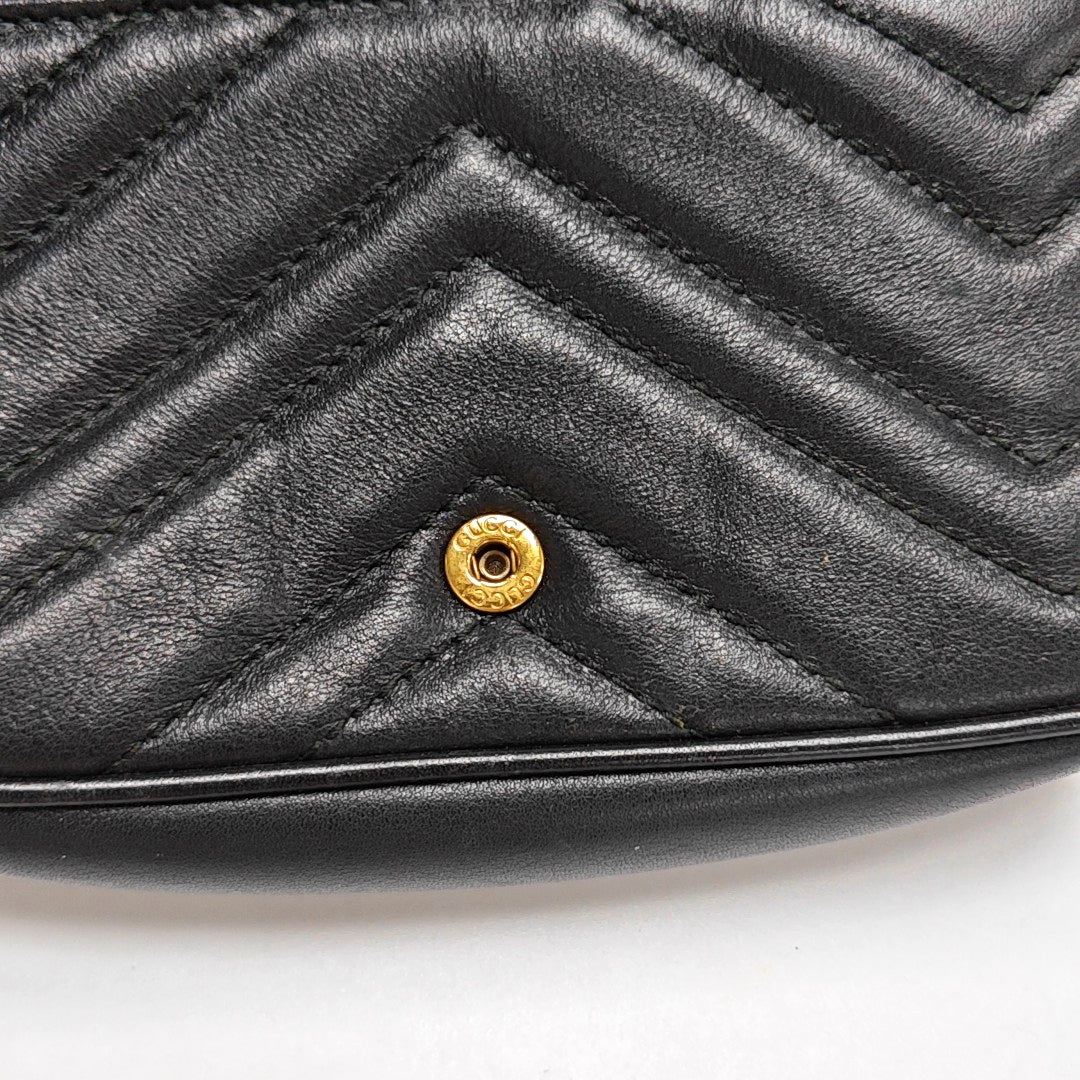 GG Marmont Mini Quilted Calfskin Black