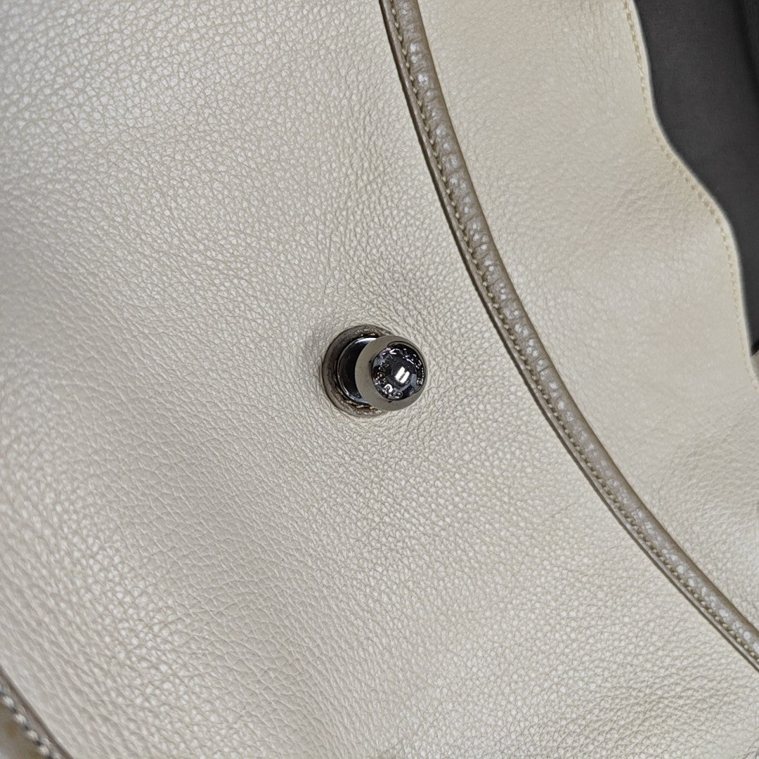 Calfskin Shoulder Bag Beige