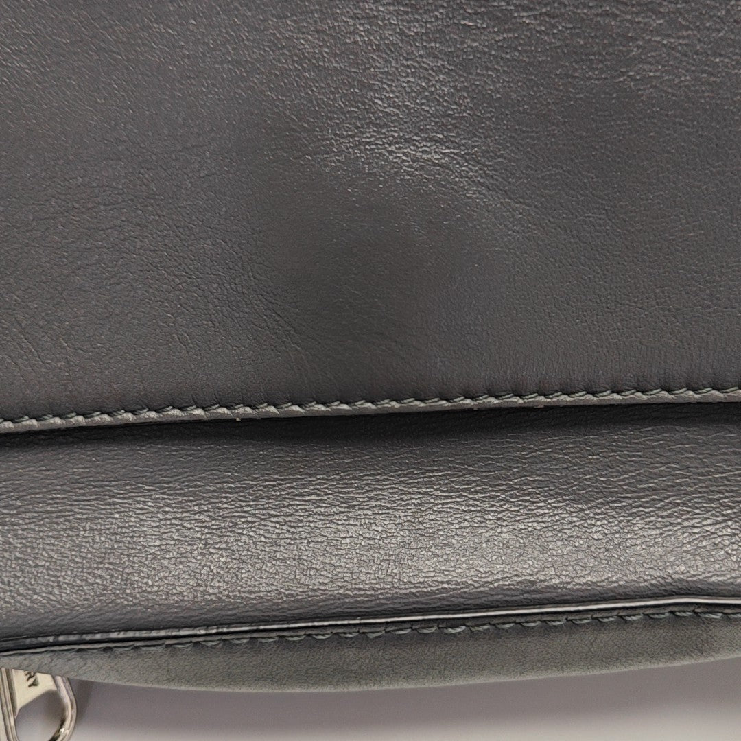 Calfskin Shoulder Bag Gray