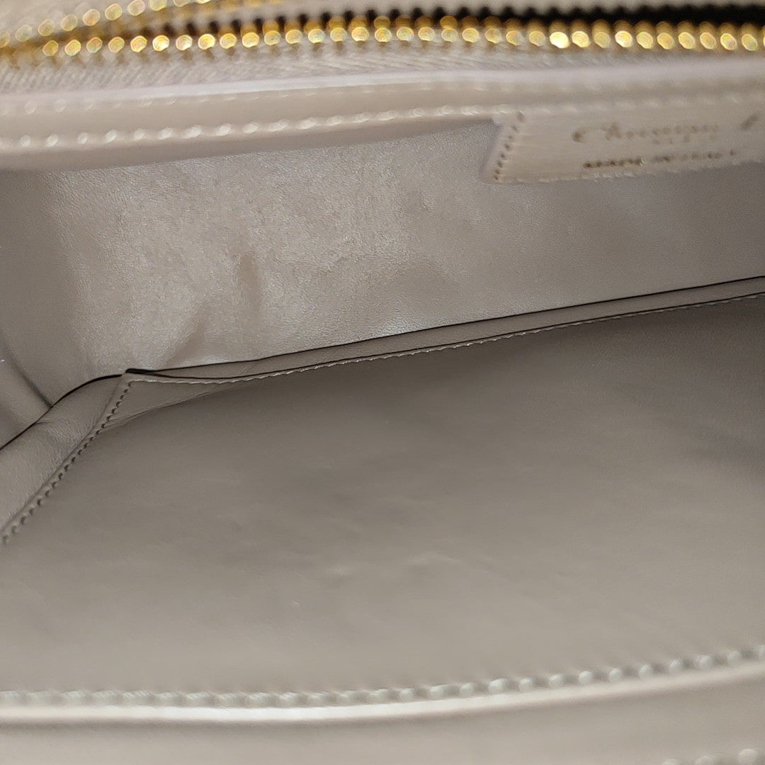 Dior Caro Medium Cannage Calfskin Gray