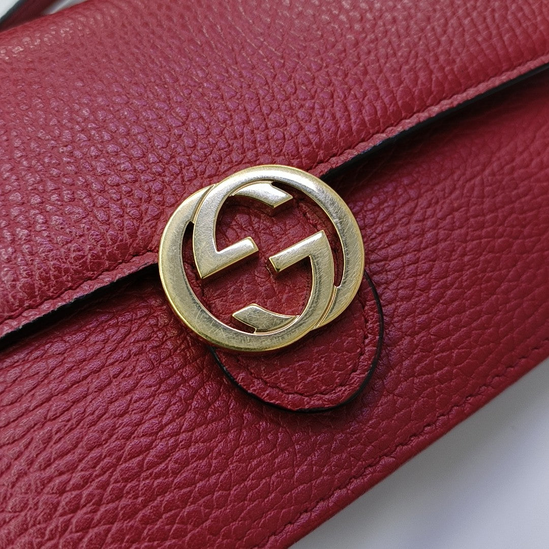Calfskin Shoulder Bag Red