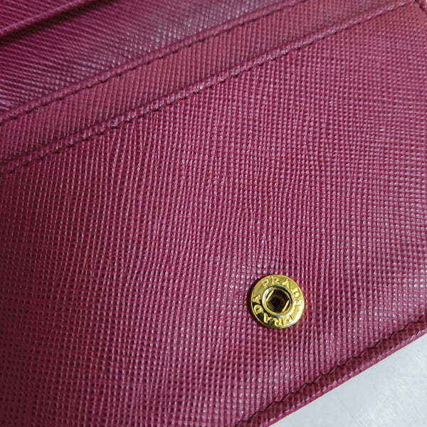 Saffiano Calfskin Card Holder Red