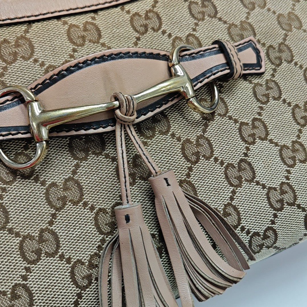 Emily Chain Monogram Fabric Brown
