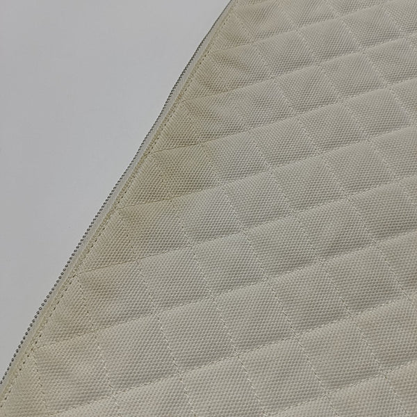 Quilted Canvas Clutch White