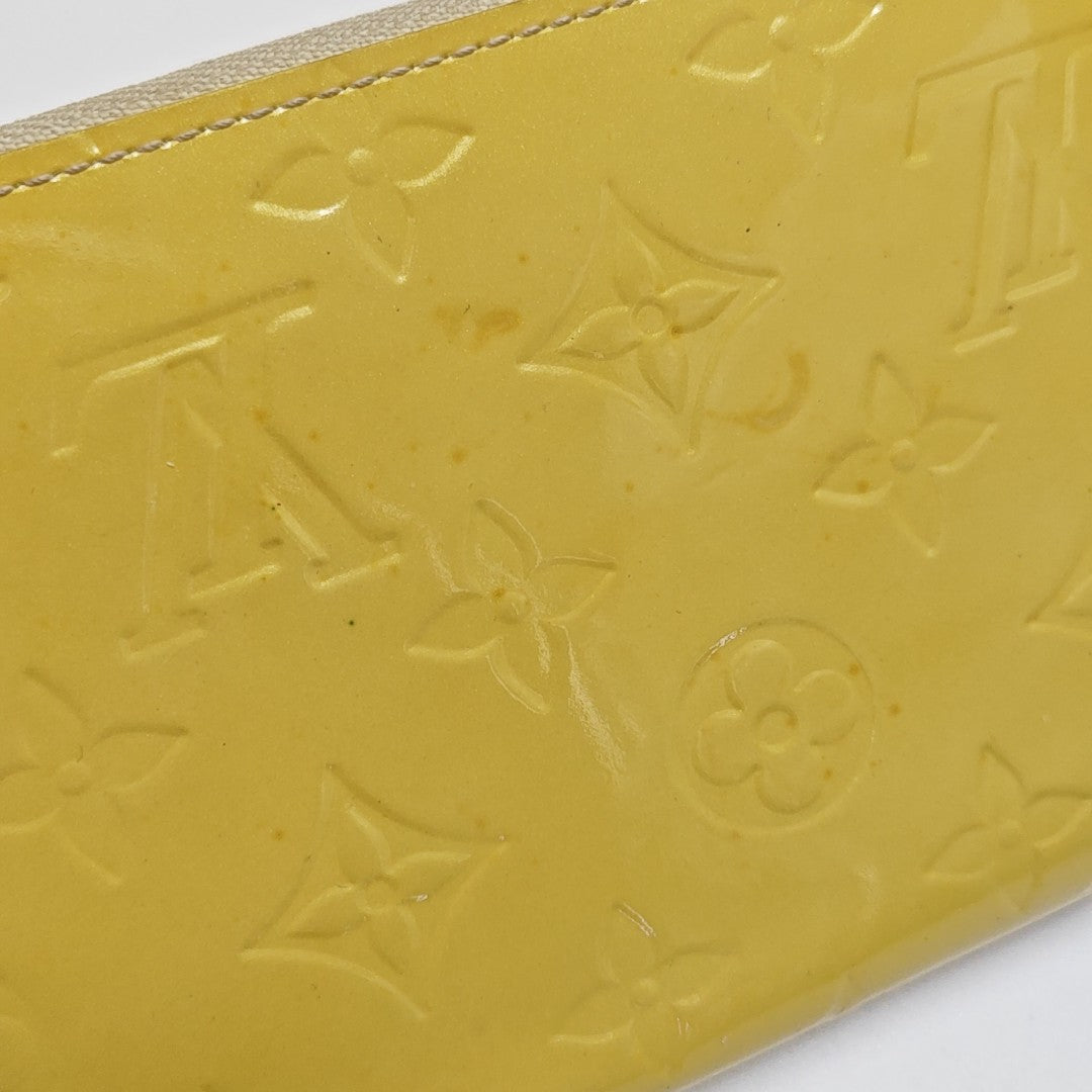 ZIPPY Monogram Patent Leather Yellow Wallet