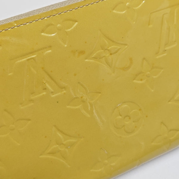 ZIPPY Monogram Patent Leather Yellow Wallet