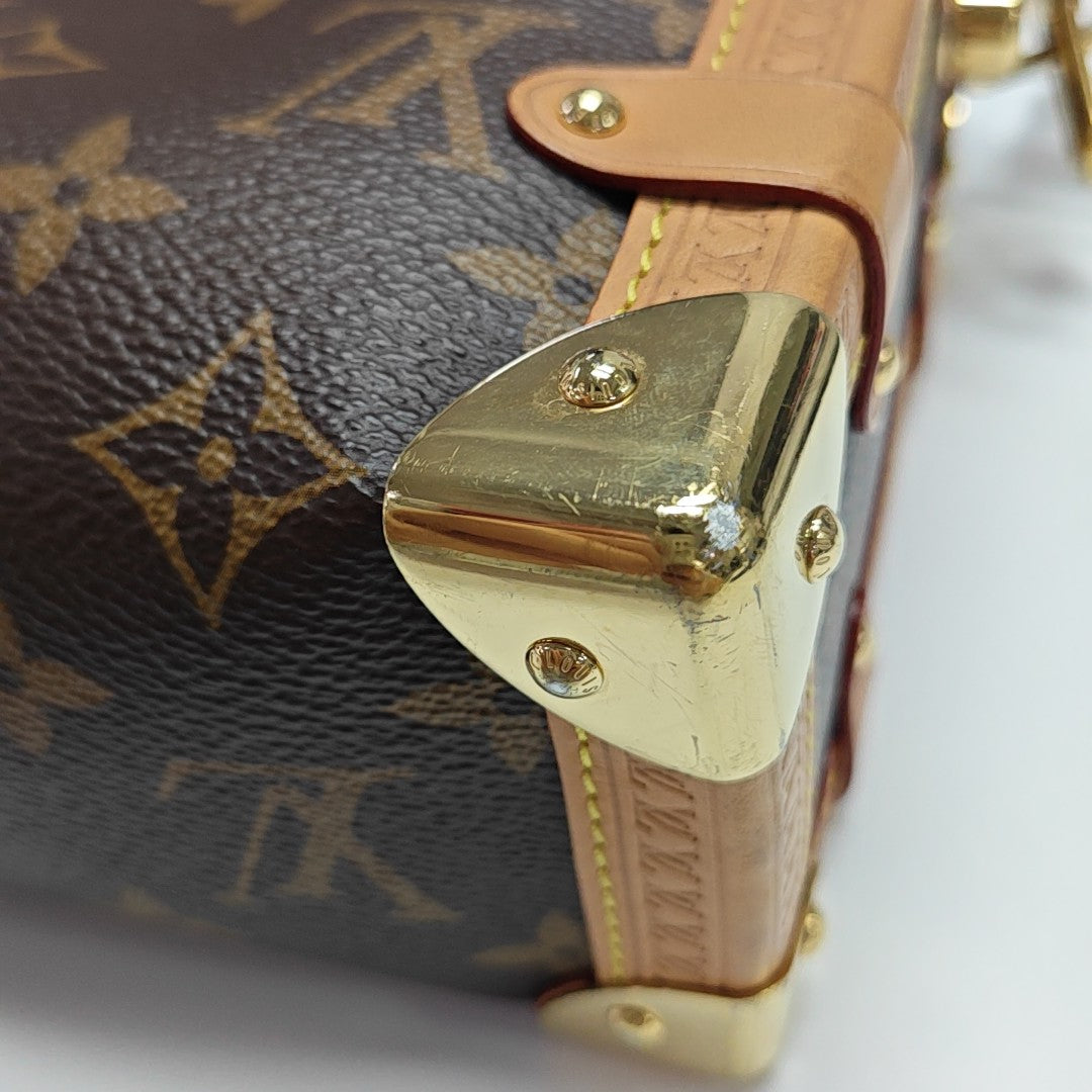 SIDE TRUNK MM Monogram Coated Canvas Brown