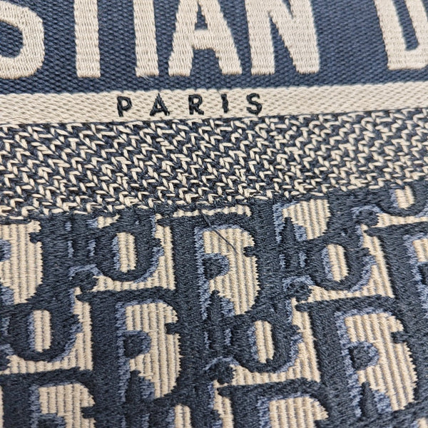 Book Tote Large Oblique Canvas Blue