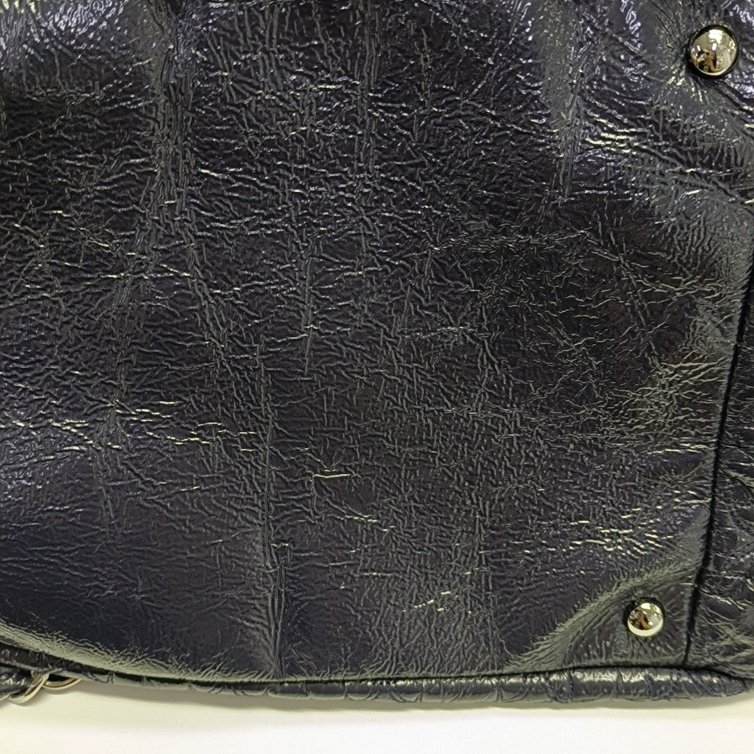 Quilted Calfskin Top Handle Bag Blue