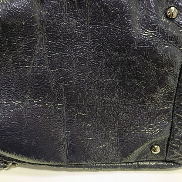 Quilted Calfskin Top Handle Bag Blue