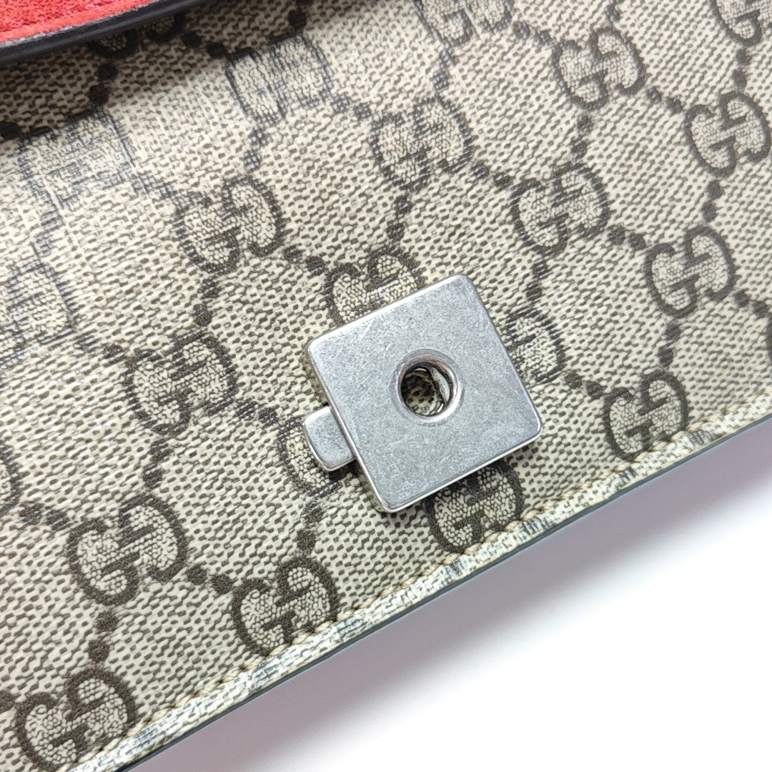 Dionysus Mini Monogram Coated Canvas Beige
