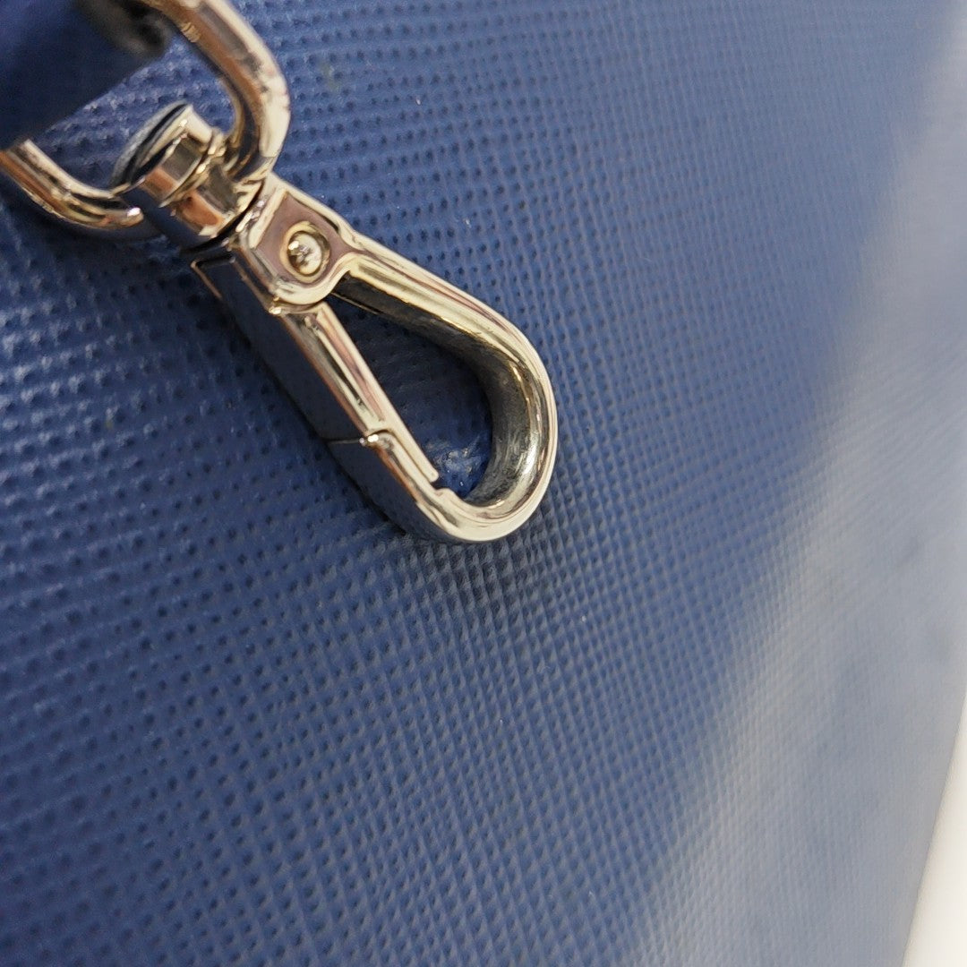 Authenticated pre-owned  Double Saffiano Calfskin Blue - Tote Bag at Looply